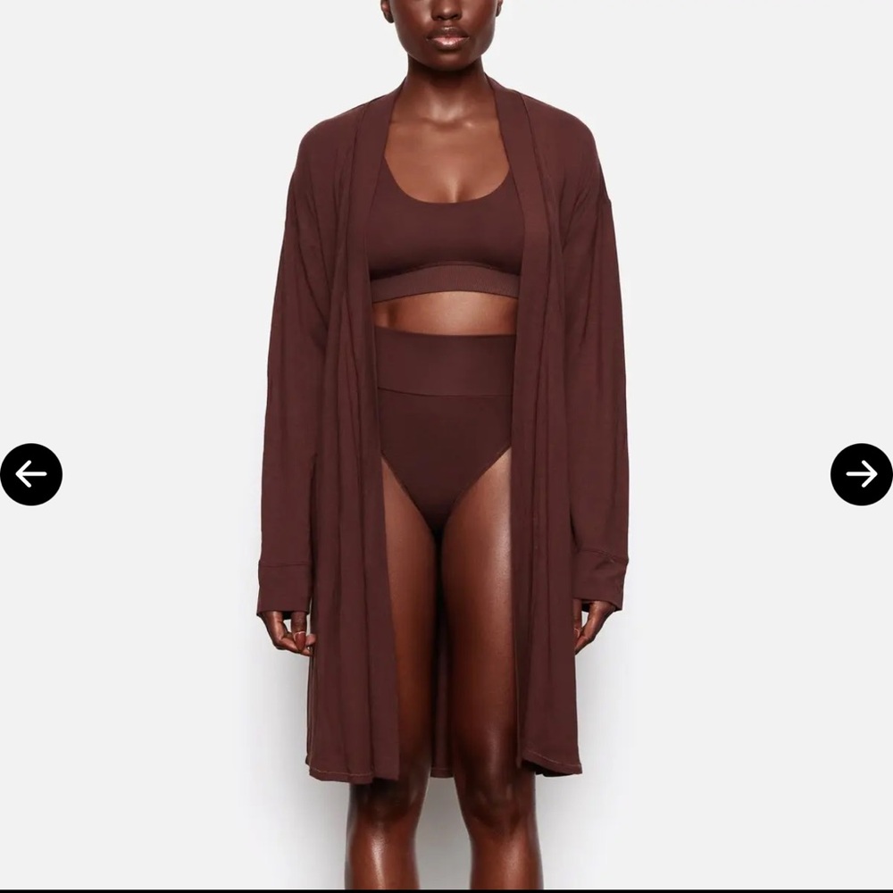 SKIMS SLEEP ROBE COCOA SMALL